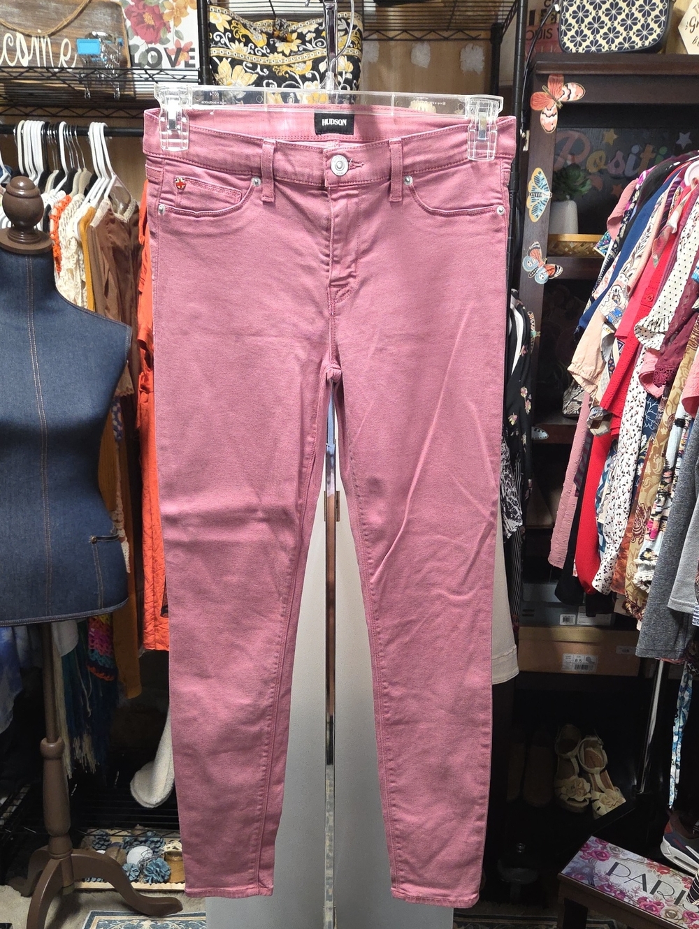 Hudson Jeans Rose Pink Skinny Jeans